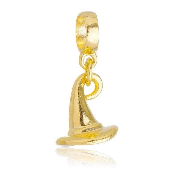 Berloque Chapéu Bruxa Banhado a Ouro 18k