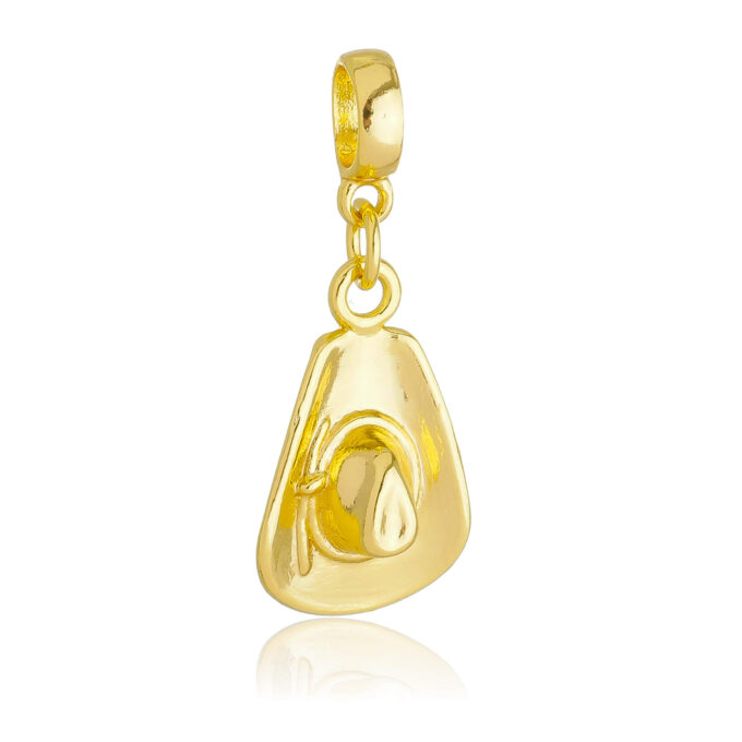 Berloque Chapéu Cowboy Banhado a Ouro 18k