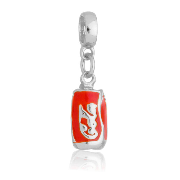 Berloque Coca-Cola Banhado a Prata 925