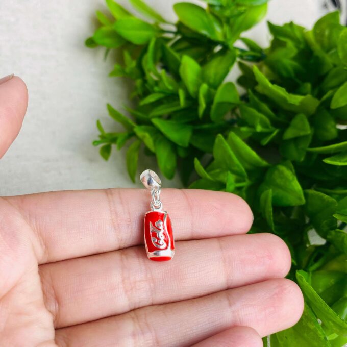 Berloque Coca-Cola Banhado a Prata 925