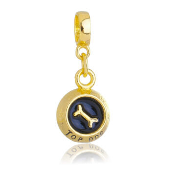 Berloque Comedouro Cachorro Banhado a Ouro 18k