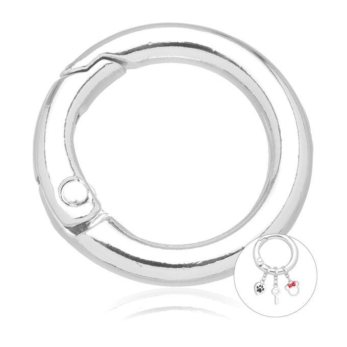Chaveiro Para Berloque Banhado a Ouro 18k