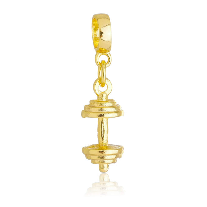 Berloque Supino Academia Banhado a Ouro 18k