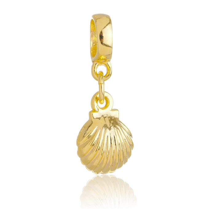 Berloque Concha do Mar Banhado a Ouro 18k