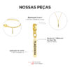 Berloque Plaquinha Foco Banhado a Ouro 18k