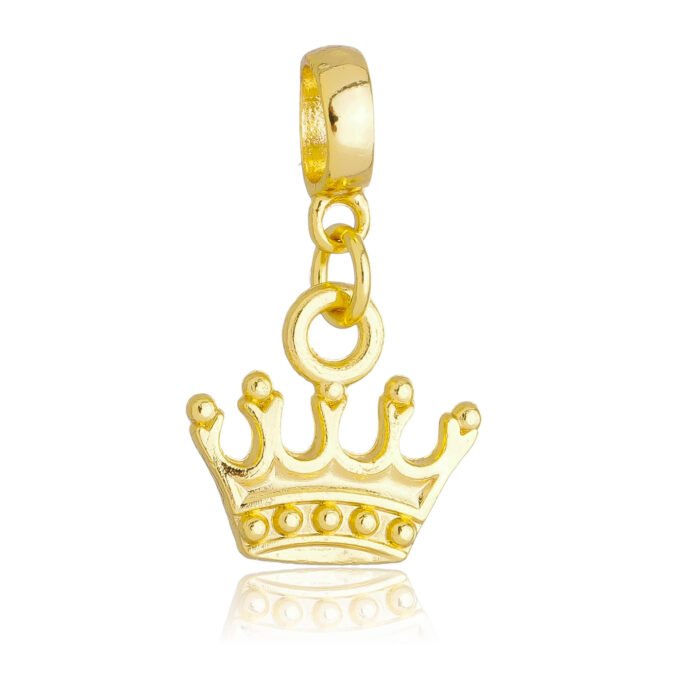 Berloque Coroa Banhado a Ouro 18k