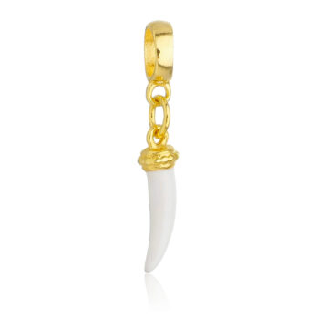 Berloque Dente de Sabre Banhado a Ouro 18k