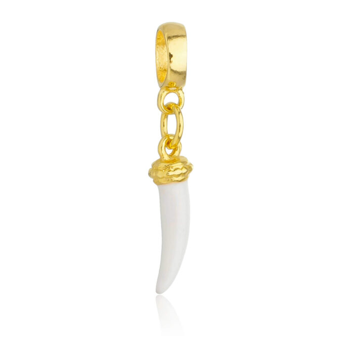 Berloque Dente de Sabre Banhado a Ouro 18k