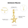 Berloque Estrela do Mar Banhado a Ouro 18k
