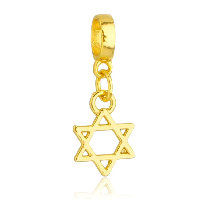Berloque Estrela 6 Pontas Banhado a Ouro 18k