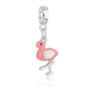 Berloque Flamingo Banhado a Prata 925