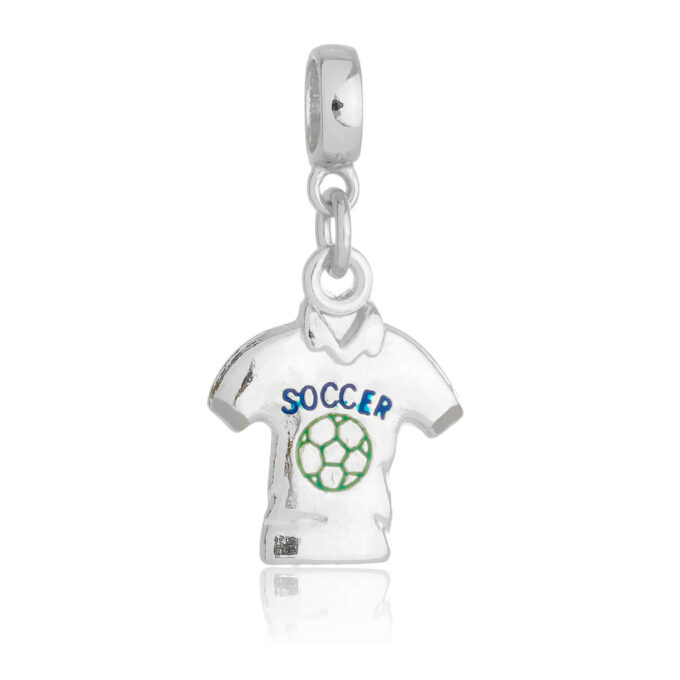 Berloque Camiseta Futebol Banhado a Prata 925