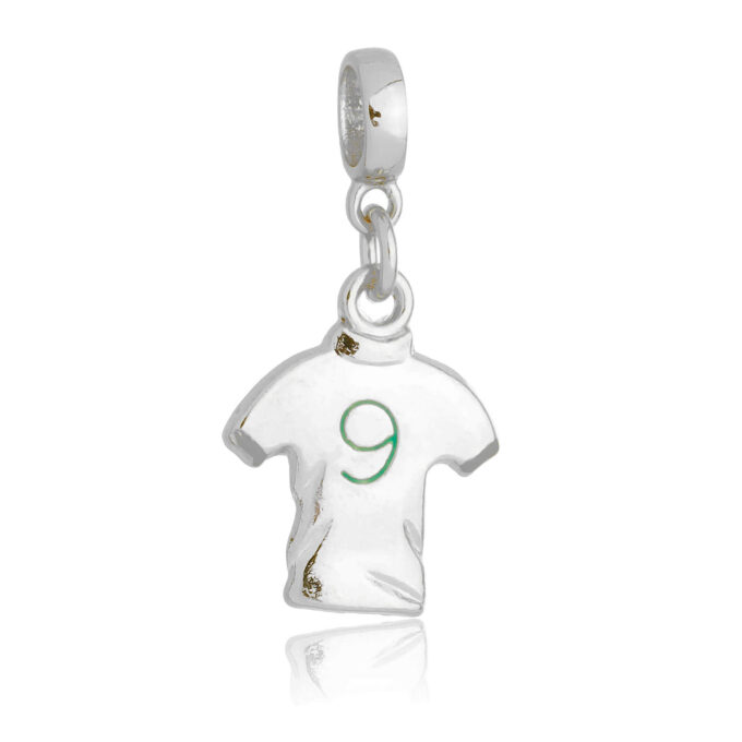 Berloque Camiseta Futebol Banhado a Prata 925