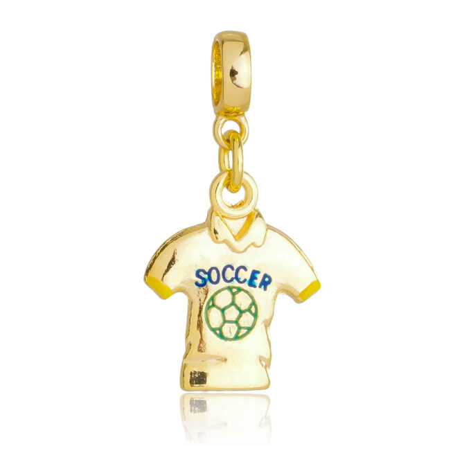 Berloque Camiseta Futebol Banhado a Ouro 18k