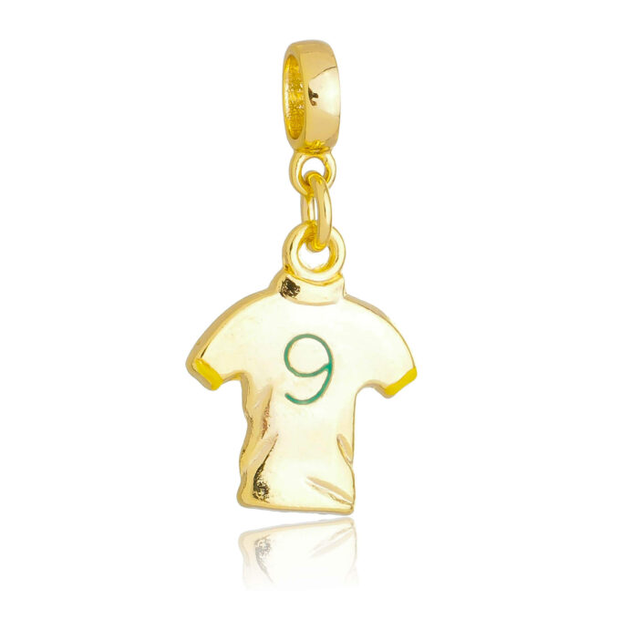 Berloque Camiseta Futebol Banhado a Ouro 18k