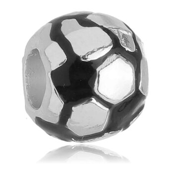 Berloque Bola de Futebol Separador Banhado a Prata 925