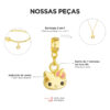 Berloque Hello Kitty Banhado a Ouro 18k