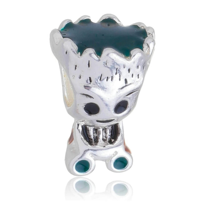 Berloque Baby Groot Separador Banhado a Prata 925