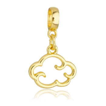 Berloque Nuvem Céu Banhado a Ouro 18k