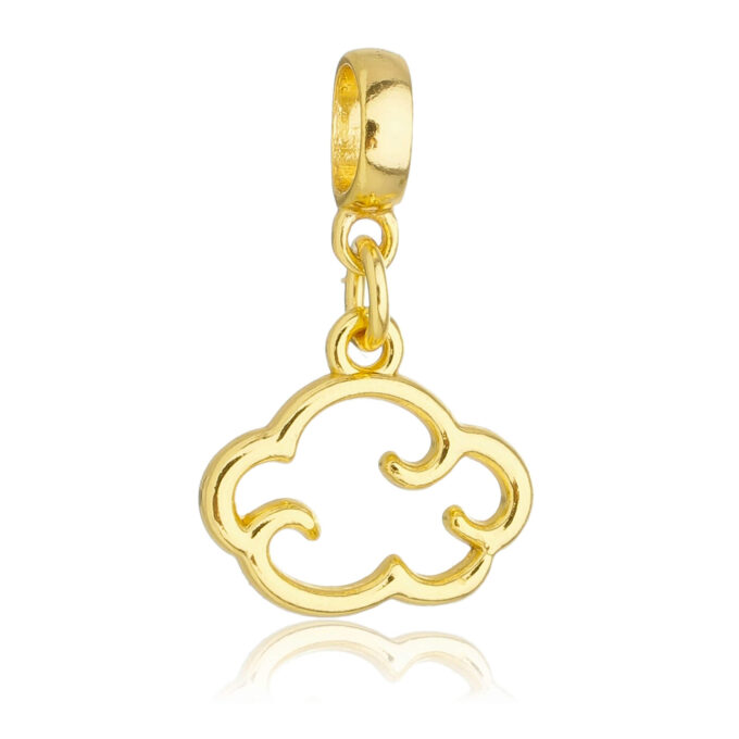 Berloque Nuvem Céu Banhado a Ouro 18k