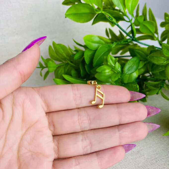 Berloque Nota Musical Banhado a Ouro 18k