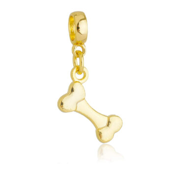 Berloque Osso de Cachorro Banhado a Ouro 18k