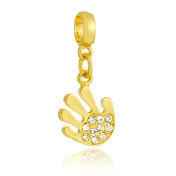 Berloque Mão Manicure Banhado a Ouro 18k