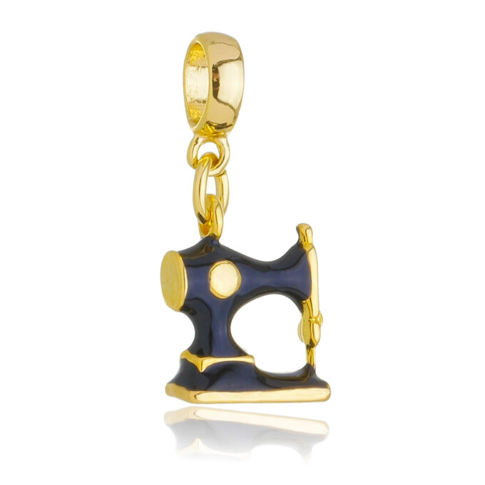 Berloque Máquina de Costura Banhado a Ouro 18k