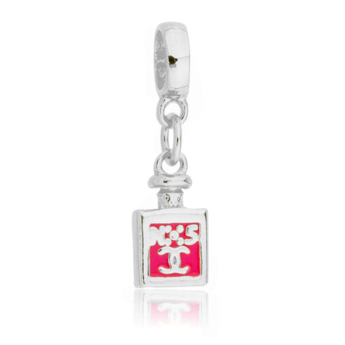 Berloque Perfume Banhado a Prata 925