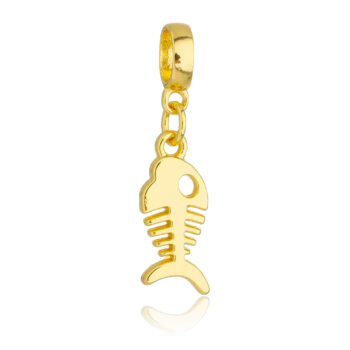 Berloque Peixe Banhado a Ouro 18k