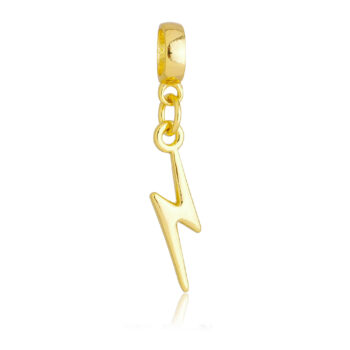 Berloque Raio Harry Potter Banhado a Ouro 18k