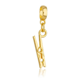 Berloque Pregador Roupa Banhado a Ouro 18k