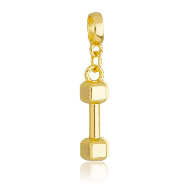 Berloque Peso Academia Banhado a Ouro 18k