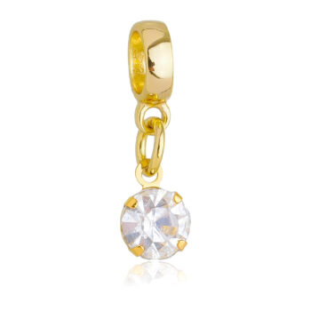 Berloque Ponto de Luz Banhado a Ouro 18k