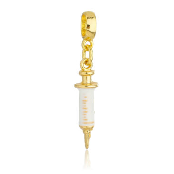 Berloque Seringa Banhado a Ouro 18k