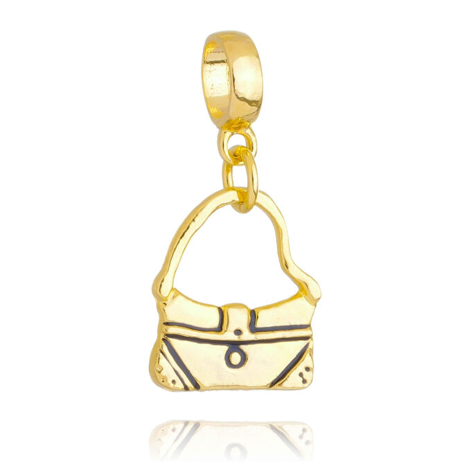 Berloque Bolsa Mulher Banhado a Ouro 18k