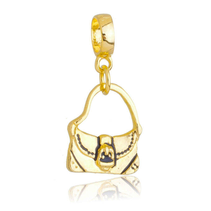 Berloque Bolsa Mulher Banhado a Ouro 18k