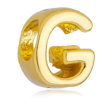 Berloque Letra G Separador Banhado a Ouro 18k