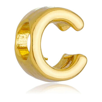 Berloque Letra C Separador Banhado a Ouro 18k