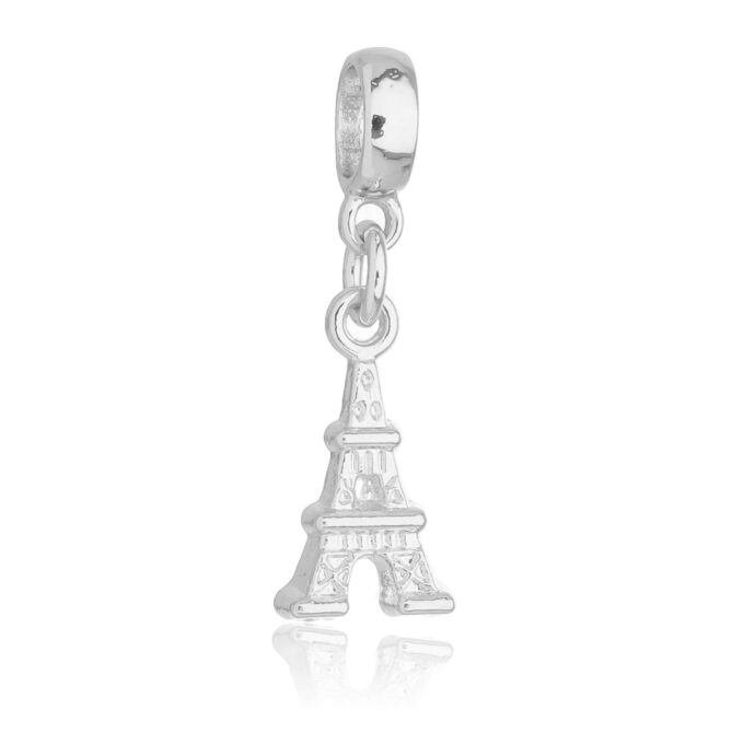 Berloque Torre Eiffel Paris Banhado a Prata 925