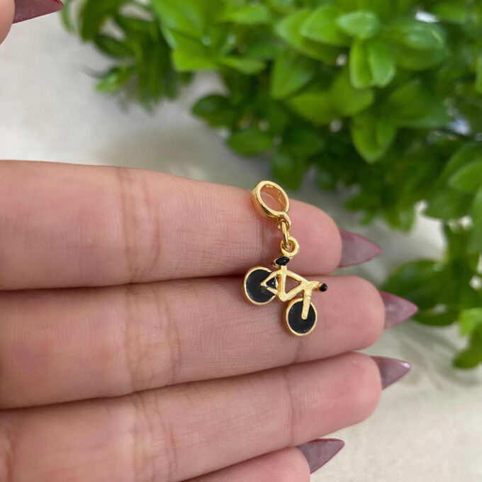 Berloque Bicicleta Banhado a Ouro 18k