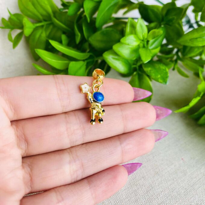 Berloque Astronauta Banhado a Ouro 18k