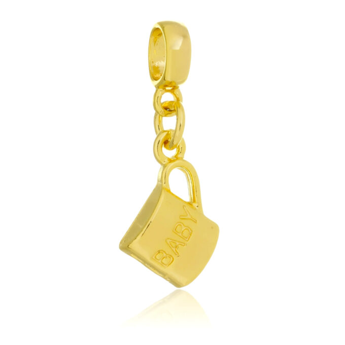 Berloque Canequinha Baby Banhado a Ouro 18k