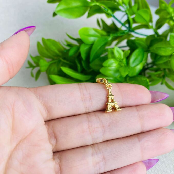 Berloque Torre Eiffel Banhado a Ouro 18k