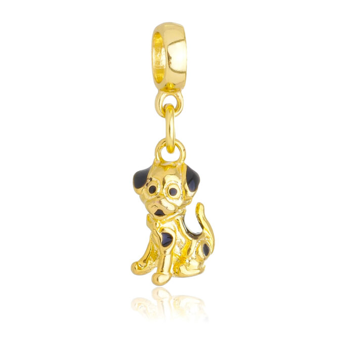 Berloque Cachorro Banhado a Ouro 18k