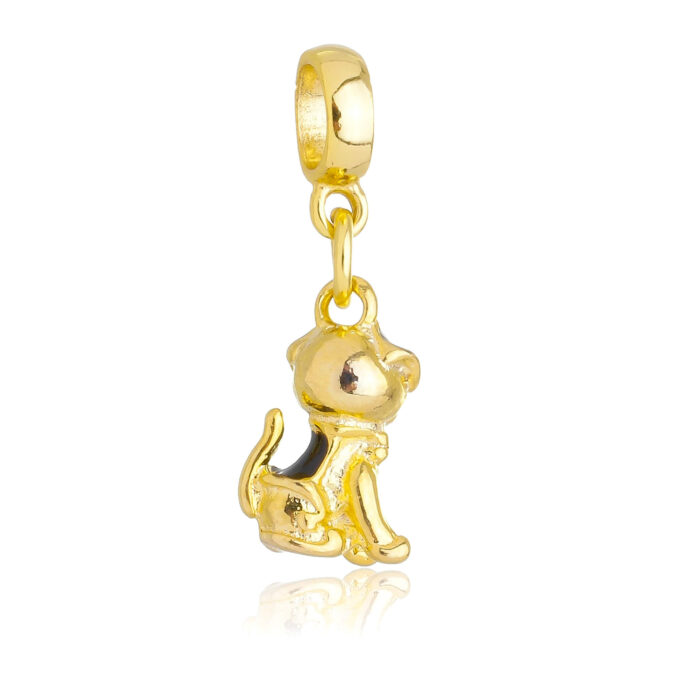 Berloque Cachorro Banhado a Ouro 18k