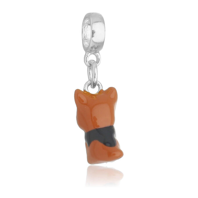Berloque Cachorro Yorkshire Terrier Banhado a Ouro 18k