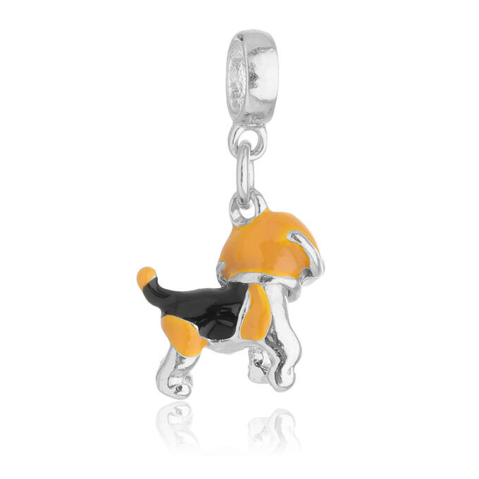 Berloque Cachorro Beagle Banhado a Ouro 18k