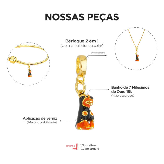 Berloque Cachorro Rottweiler Banhado a Prata 925