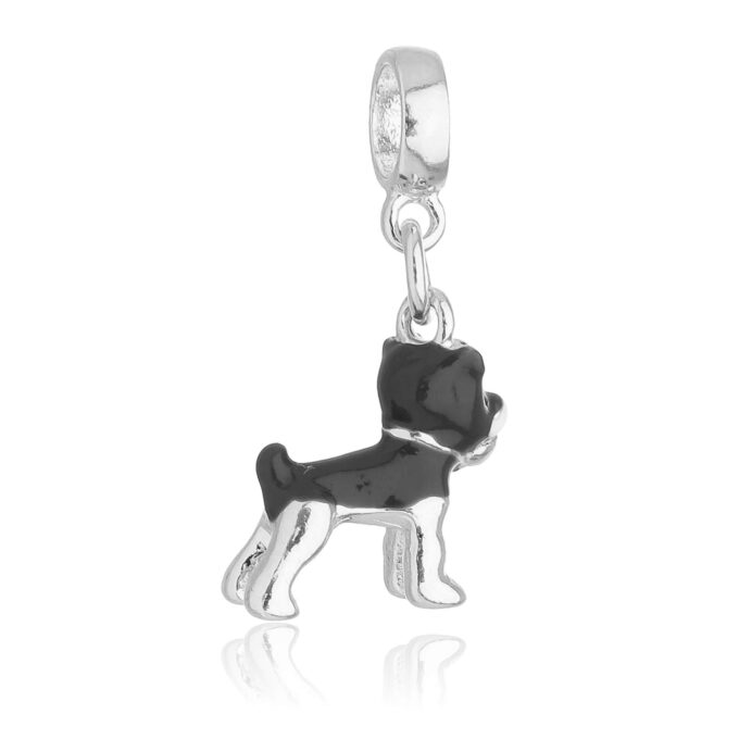 Berloque Cachorro Schnauzer Banhado a Ouro 18k
